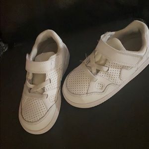 Toddler white low Air Force 1’s